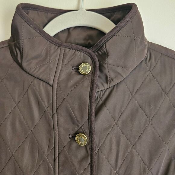 Talbots Brown Quilted Vest, Plush Interior, Sz M - Picture 2 of 8
